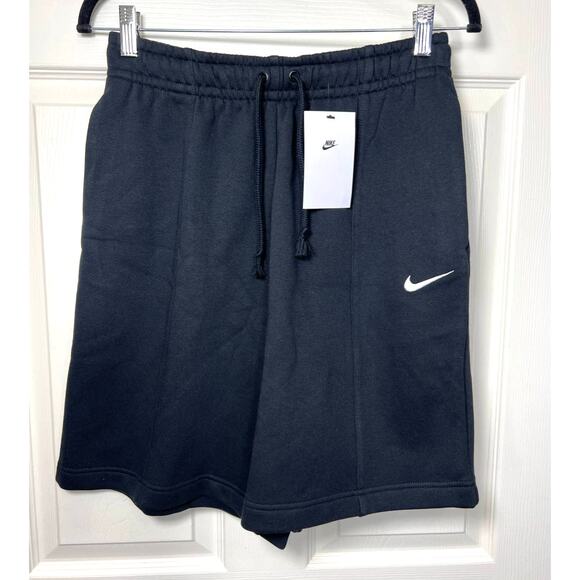 New Nike Women's Sportswear Essential Fleece High Rise Shorts Black - Picture 1 of 5